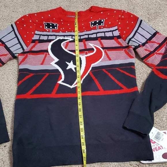 NFL Houston Texans Football Light Up Bluetooth Ugly Sweater S - Picture 8 of 9